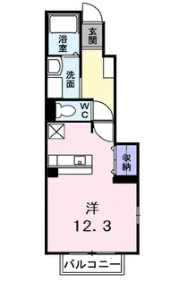 アレーヌシャトーⅠ【101号室】の間取り