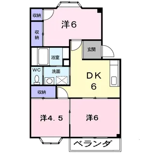 プラドール扇が丘【2階】の間取り