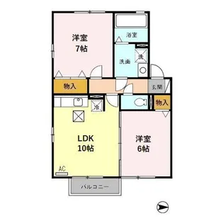 アローズ B【1階】の間取り