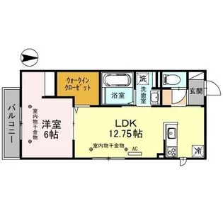 コンフォール三池【2階】の間取り
