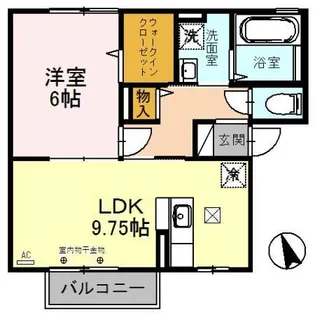 ラ・フォンティーヌ B【1階】の間取り
