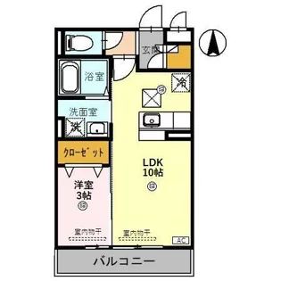 リビングタウン東金沢 B【1階】の間取り