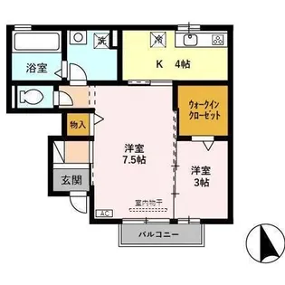 ロゼッリーナ6【1階】の間取り