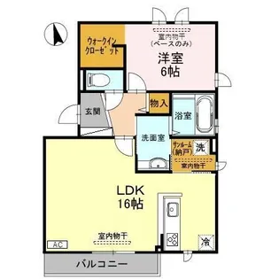 1LDKの間取り画像