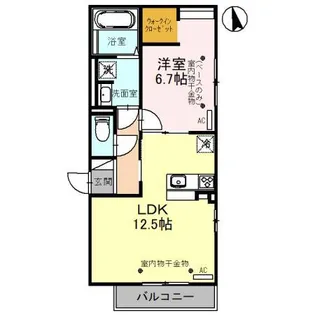 D-residence泉野【203号室】の間取り