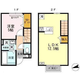 石川県金沢市南四十万3丁目【テラスハウス】の間取り
