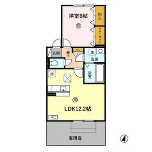 ホワイティ【1階】の間取り