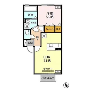 インフィール B【1階】の間取り