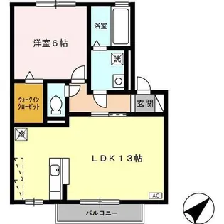 ジャルダン ポス A棟【1階】の間取り