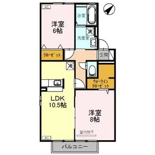 シャトン B【2階】の間取り