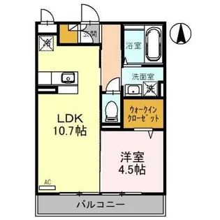 1LDKの間取り画像