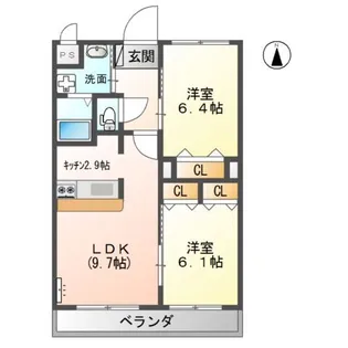 ミモザ【2階】の間取り