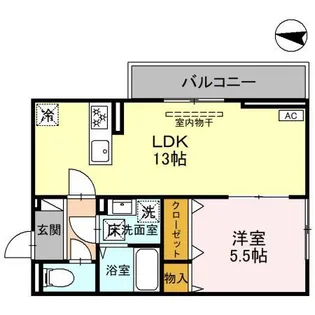 カルチュアイストワール【1階】の間取り