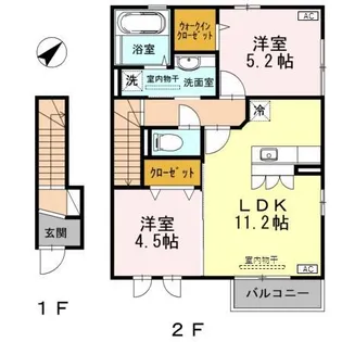 モンテ・ポルトⅢ【2階】の間取り