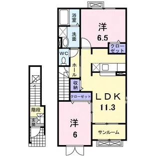 フォーシーズン【2階】の間取り