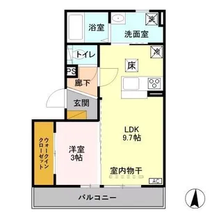 ロータス金沢【1階】の間取り