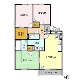 アン ソレイエ D【3階】の間取り