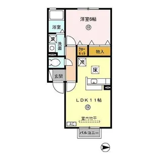 シャルマン東海【1階】の間取り
