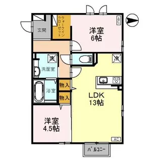 ESPOIR7【1階】の間取り