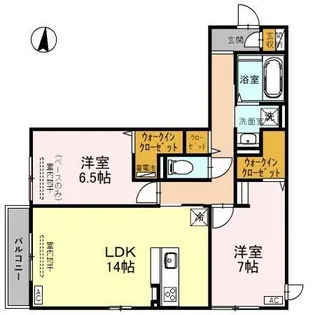 ラファール【1階】の間取り