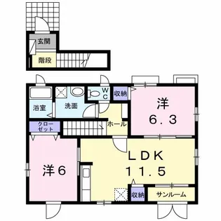 ヴェニーレ・プント【2階】の間取り