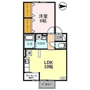 カーロリザイアⅡ B【2階】の間取り