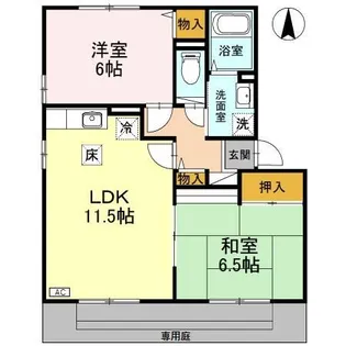 ラフィネ・A【1階】の間取り