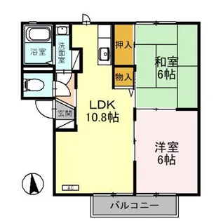 ディアス諸江 B棟【1階】の間取り