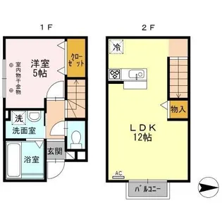 石川県野々市市新庄3丁目【テラスハウス】の間取り