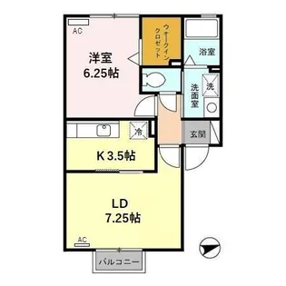 カーロリザイアⅠ【2階】の間取り