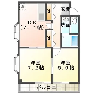 ノースヴィレッジⅡ【605号室】の間取り