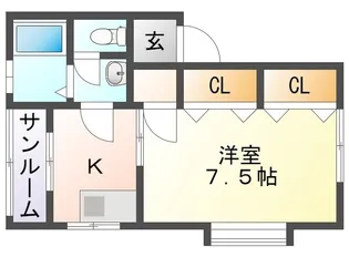 EGG HOUSE【202号室】の間取り