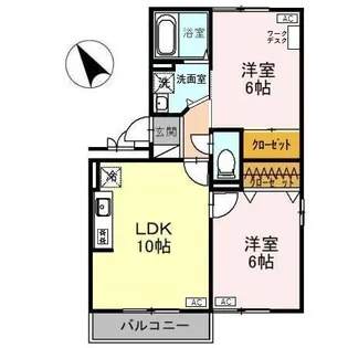 カームフィールズ【3階】の間取り