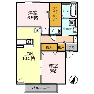 ウィルモア泉野【2階】の間取り