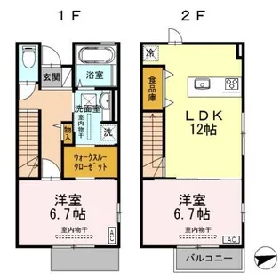 ブライトネス B【Ⅲ号室】の間取り