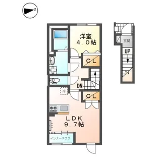 金沢市横川 新築賃貸アパート【2階】の間取り
