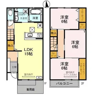 コンフォートあかつき A【Ⅱ号室】の間取り