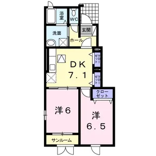 Nソレイユ【1階】の間取り