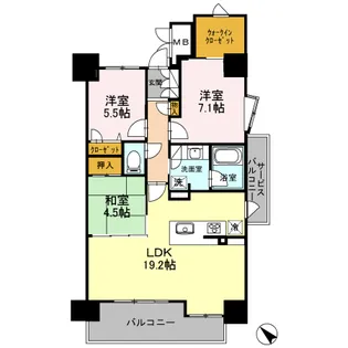 プレミスト金沢駅西口Ⅱ 504【5階】の間取り