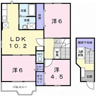 アウローラ Ⅰ【2階】の間取り