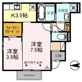 モダンコート絢【1階】の間取り
