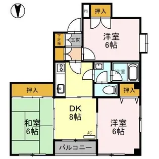 メープルハイム【3階】の間取り