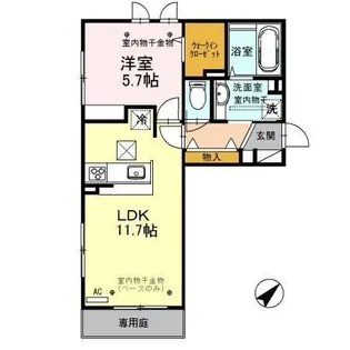 ハイデルビー【1階】の間取り