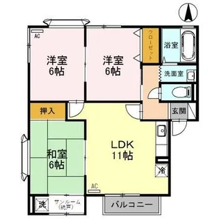 セジュール舞【2階】の間取り