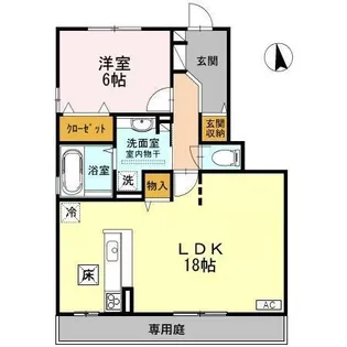 Canna K (カンナ K)【1階】の間取り