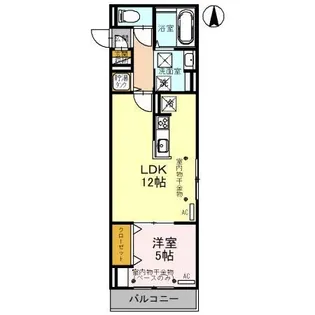 ラフィネ諸江【1階】の間取り