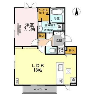 アンジュール【1階】の間取り