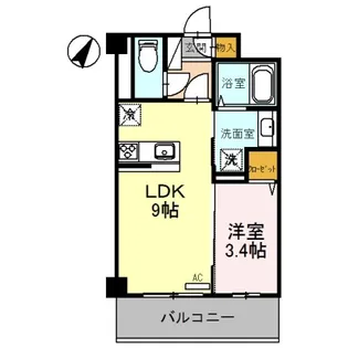 グランアネシス金澤【4階】の間取り