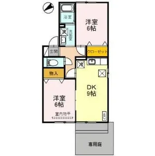 クレセール【1階】の間取り