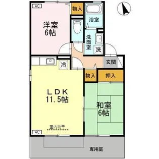セジュールエスポワール Ⅱ【1階】の間取り